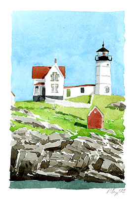 Nubble Lighthouse Summer Day